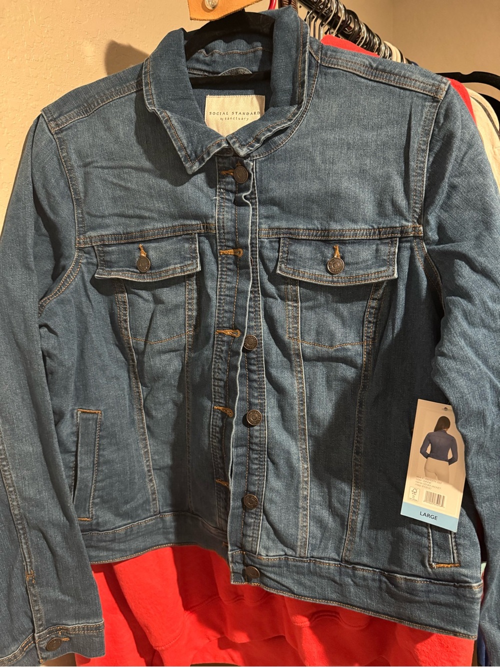 Casual Blue Denim Jean Jacket by Social Standard